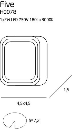 Oprawa schodowa Five IP54 H0078 - MaxLight na Arena.pl