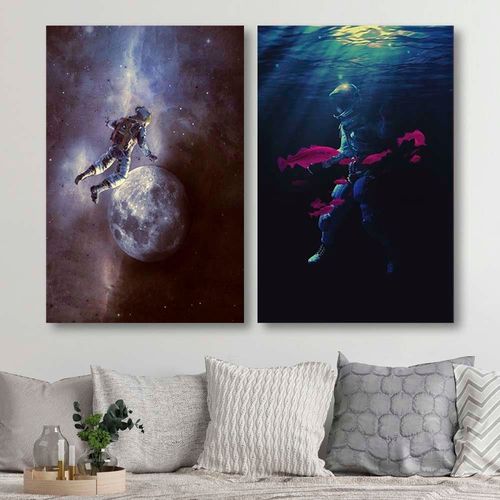 Deco Panel, Kosmonauta pod wodą 40x60 na Arena.pl