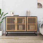 Szafka, czarna, 105x30x65 cm, materiał drewnopochodny