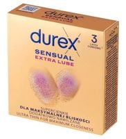 Supercienkie Durex Sensual Extra Lube 3 szt.