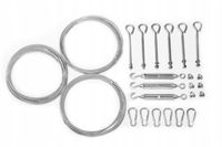 ZESTAW DO MONTAŻU ŻAGLI PRZECIWSŁONECZNYCH ROZSUWANYCH Z 3LINKAMI DO METALU