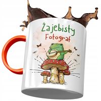 Kubek Pomarańczowy Dla Fotografa Żajebisty Z Nadrukiem Ze Zdjęciem