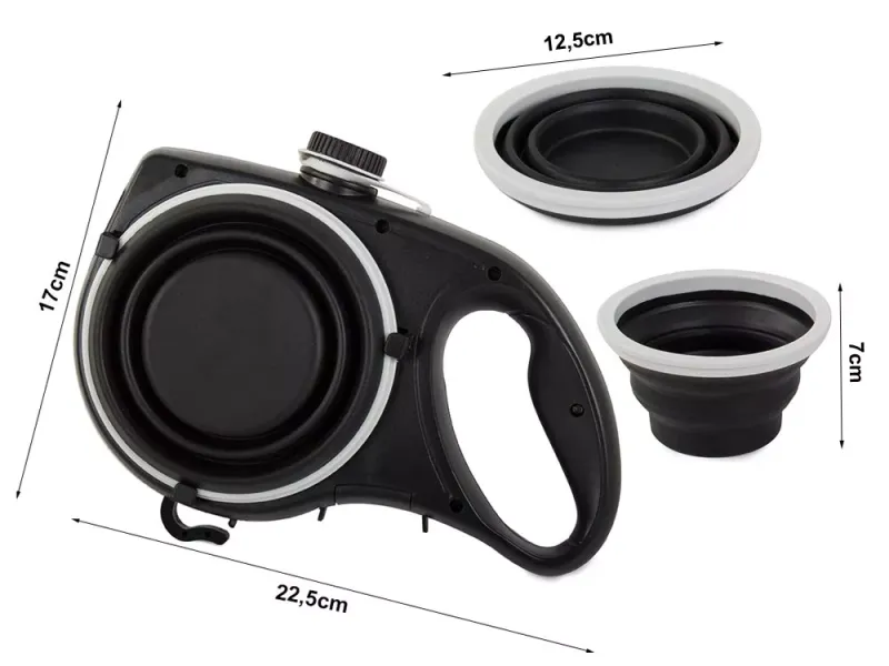 Smycz dla psa kota z miską na wodę poidło na worki zdjęcie 11