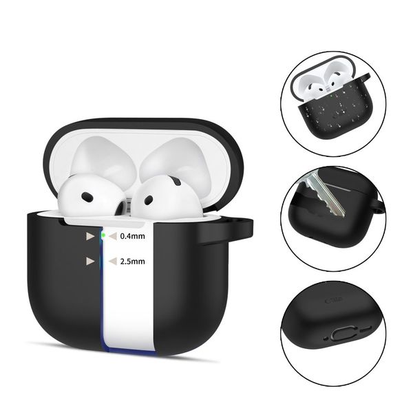 TECH-PROTECT SILICONE HOOK APPLE AIRPODS 4 BLACK zdjęcie 2
