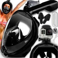 Maska do Nurkowania Pełnotwarzowa S / M Składana do Pływania Snorkelingu