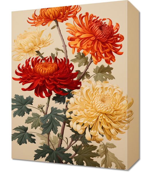 Obraz 30x40cm Tańczące Chryzantemy zdjęcie 1
