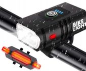 LAMPA ROWEROWA PRZEDNIA 1600LM + TYLNA BARDZO MOCNA!!!