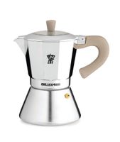Srebrna kawiarka aluminiowa Pezzetti Bellexpress 6 filiżanek na indukcję