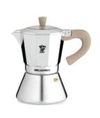 Srebrna kawiarka aluminiowa Pezzetti Bellexpress 6 filiżanek na indukcję