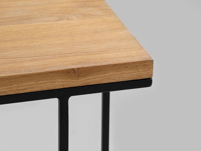 Konsola WALT SOLID WOOD 100 - dąb, czarny, do przedpokoju zdjęcie 5