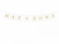 baner Mąż Żona biały 15x110 cm  GRL67-008