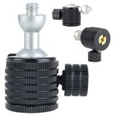 Głowica KULOWA 360 Gwint 1/4" na M4 Uchwyt 3D Statyw Aluminium Czarna 45 mm