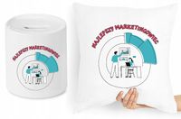 Dla Marketingowca Zestaw Poduszka + Skarbonka Z Nadrukiem Ze Zdjęciem