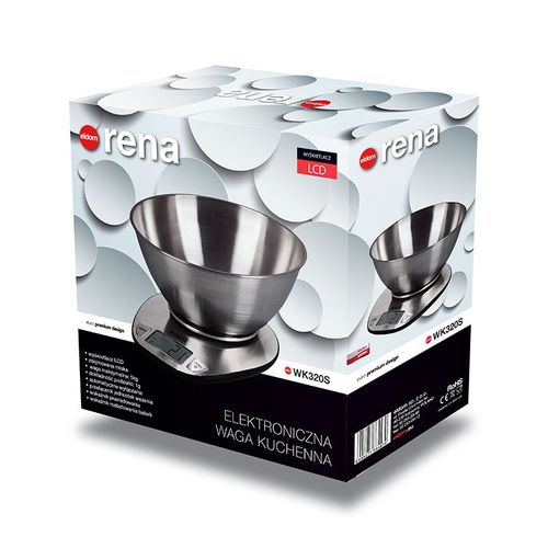 Waga kuchenna ELDOM WK320S  LCD  Pomiar wagi, objętości wody i mleka na Arena.pl