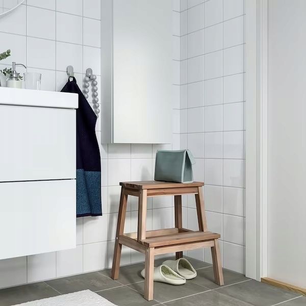 IKEA BEKVAM taboret ze schodkiem podest AKACJA zdjęcie 3