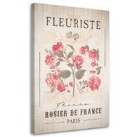 Obraz na płótnie, Kwiaciarnia Kwiaty Vintage 70x100