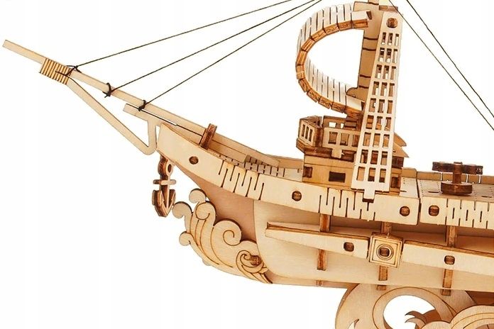 PUZZLE 3D MODEL DO SKŁADANIA STATEK ŻAGLOWIEC zdjęcie 9