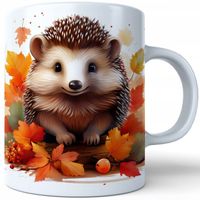 JESIENNY KUBEK 330ml NA HERBATĘ KAWĘ NA PREZENT JESIEŃ JEŻ