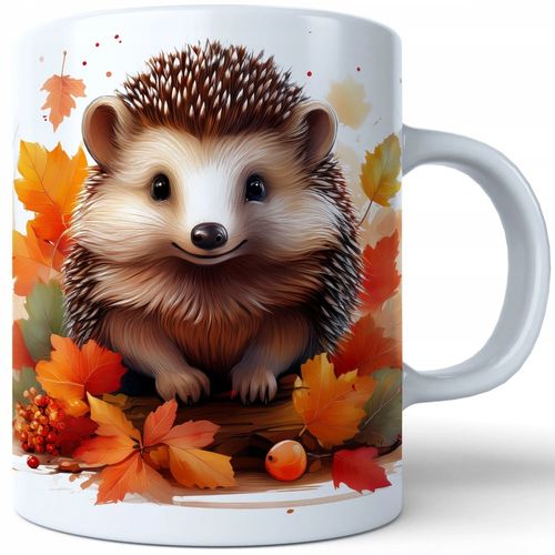 JESIENNY KUBEK 330ml NA HERBATĘ KAWĘ NA PREZENT JESIEŃ JEŻ na Arena.pl