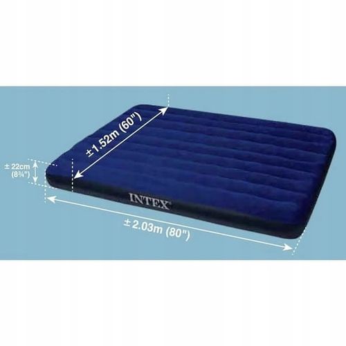 Intex 64765 Nadmuchiwane łóżko standardowe Queen z pompką ręczną i 2 na Arena.pl