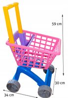 Polski różowy Wózek sklepowy, Marketowy dla dzieci