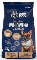 JOHN DOG WOŁOWINA Z KRYLEM MAŁE ŚREDNIE RASY 3KG