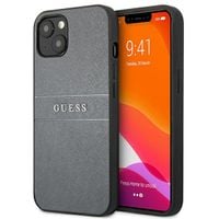 guess guhcp13spsasbgr iphone 13 mini 5,4 szary/grey saffiano strap