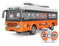 Autobus Zdalnie Sterowany Pomarańczowy Z Efektami Dźwiękowymi 28 Cm