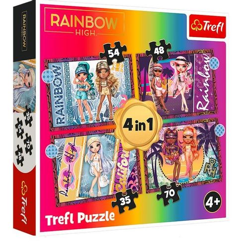 Puzzle 4W1 Modne Laleczki Rainbow High na Arena.pl