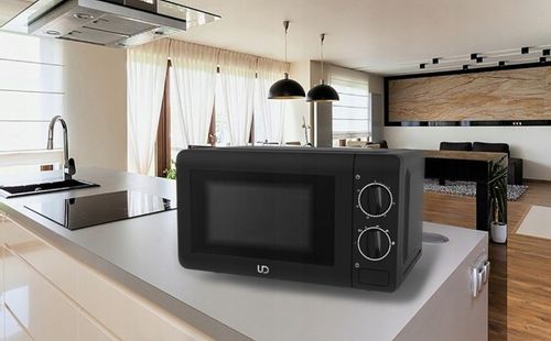 CZARNA KUCHENKA MIKROFALOWA MIKROFALÓWKA MIKROFALA UD TIMER 700W 20l LITRÓW na Arena.pl