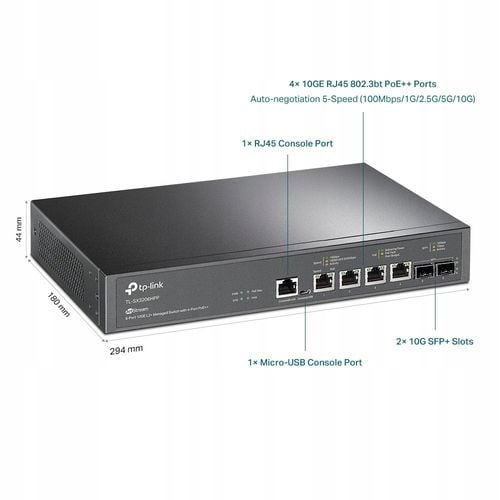 TP-Link SX3206HPP Omada Switch 6x10Gbit (4xPoE++) na Arena.pl