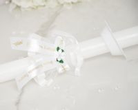 Biały stroik na świece do komunii SS-02