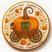 CIASTKO LUKROWANE PUMPKIN CARRIAGE ORANGE ROZ.S KOŁO NO.1RĘCZNIE ROBIONE