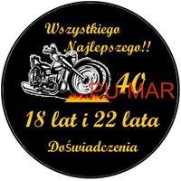 Opłatek na tort Urodziny 18 30 40  Motor Harley Davidson Yamaha Vsk Cross