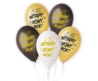 Balony sylwestrowe Witamy Nowy Rok 33cm 5szt. sylwester nowy rok