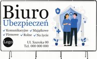BANER REKLAMOWY 130x80cm projekt w cenie różne wzory BIURO UBEZPIECZEŃ