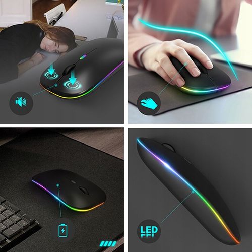 Cicha Mysz Myszka Bluetooth Bezprzewodowa Płaska Akumulatorowa Cichy Klik na Arena.pl