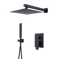 Zestaw prysznicowy podtynkowy WEZER PRO17B-02-BLACK