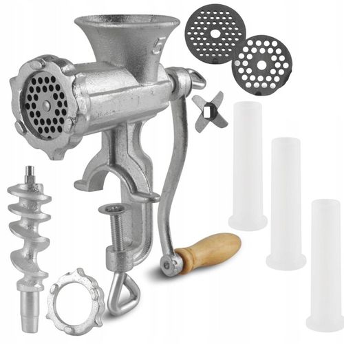 Maszynka ręczna DO mielenia mięsa żeliwna lejki sitka nadziewarka NR 5 na Arena.pl