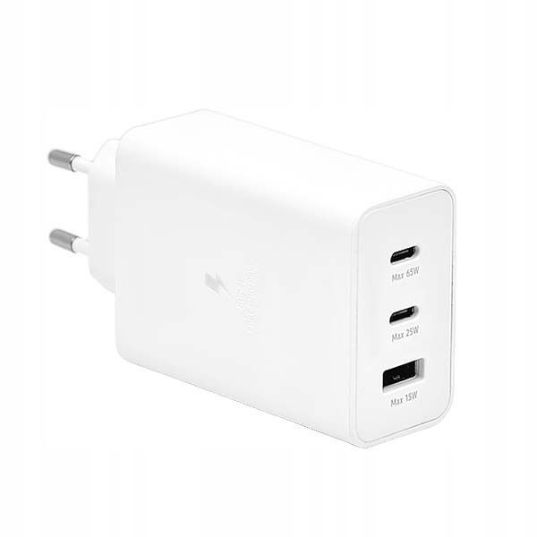 ŁADOWARKA SIECIOWA PD 2xUSB-C 1xUSB do GALAXY S22 23 24 EPT650 65W zdjęcie 2