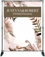 TŁO ścianka FOTO na wesele BOHO z imionami