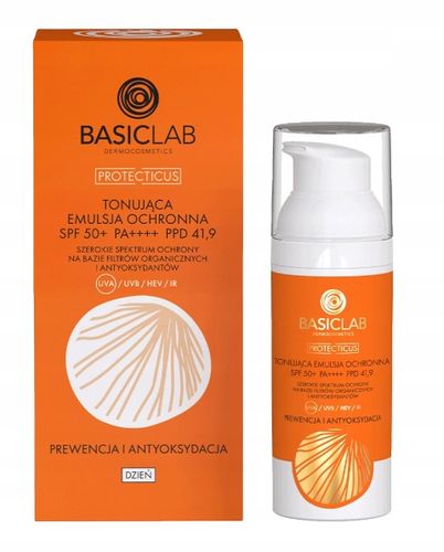BasicLab tonująca emulsja ochronna SPF50 50ml na Arena.pl