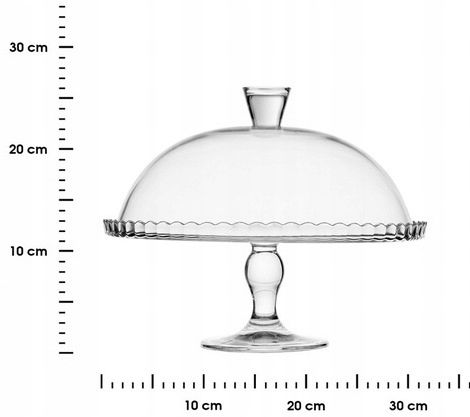 Szklana PATERA Z KLOSZEM na ciasto tort na nóżce 32cm PASABAHCE na Arena.pl