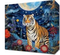 Obraz 30x30cm Tygrys w Ogrodzie Gwiazd