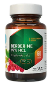 HEPATICA Berberine 97% HCL - Czysty ekstrakt - Berberyna 500 mg (60 kaps.)
