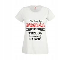 KOSZULKA T-SHIRT Z napisem NIE LUBIĘ BYĆ WREDNA