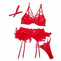 Strój Erotyczny biustonosz PUSHUP pas do pończoch SEKSI Strój Seksowny