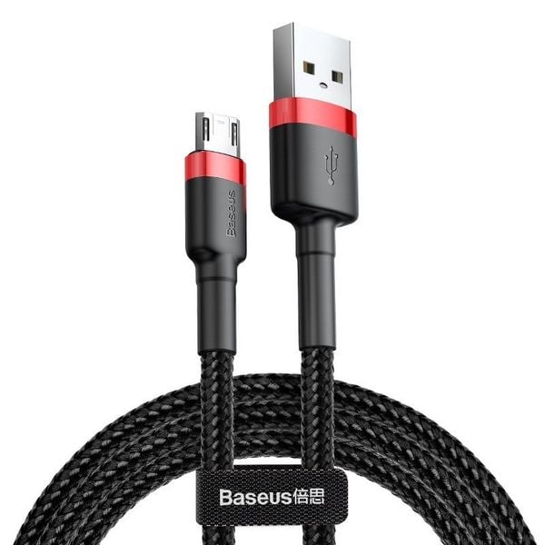 Kabel USB do Micro USB Baseus Cafule 1.5A 2m (czerwono-czarny) zdjęcie 1