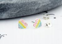 KOLCZYKI SREBRNE 925 DLA DZIEWCZYNKI SERDUSZKA