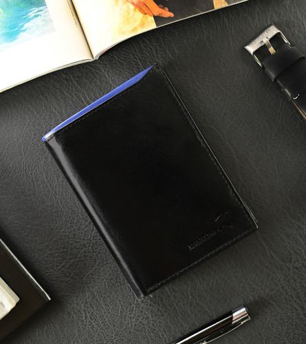 pojemny, pionowy portfel męski z połyskującej skóry naturalnej - ronaldo na Arena.pl